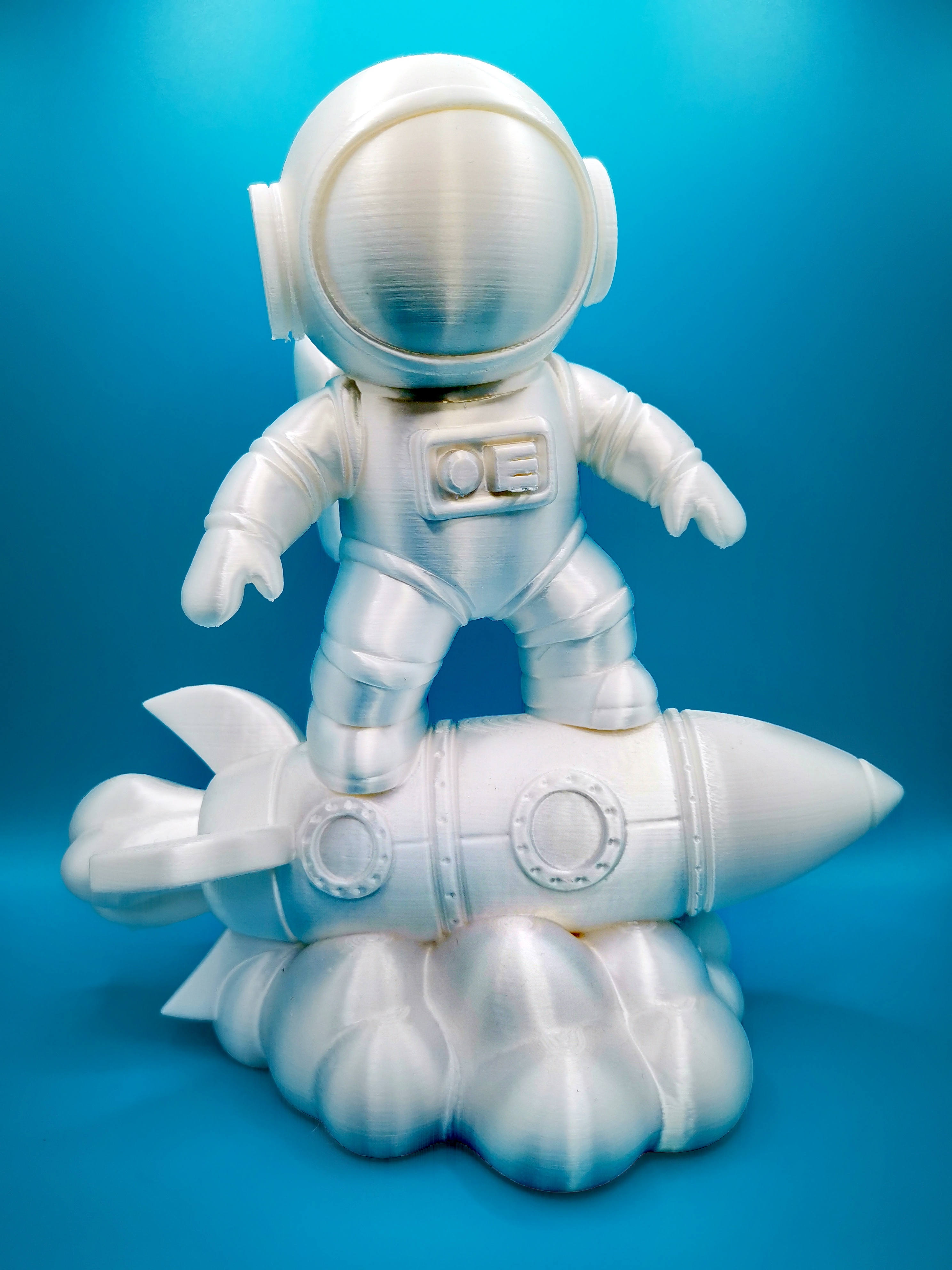 Astronaute sur sa fusée