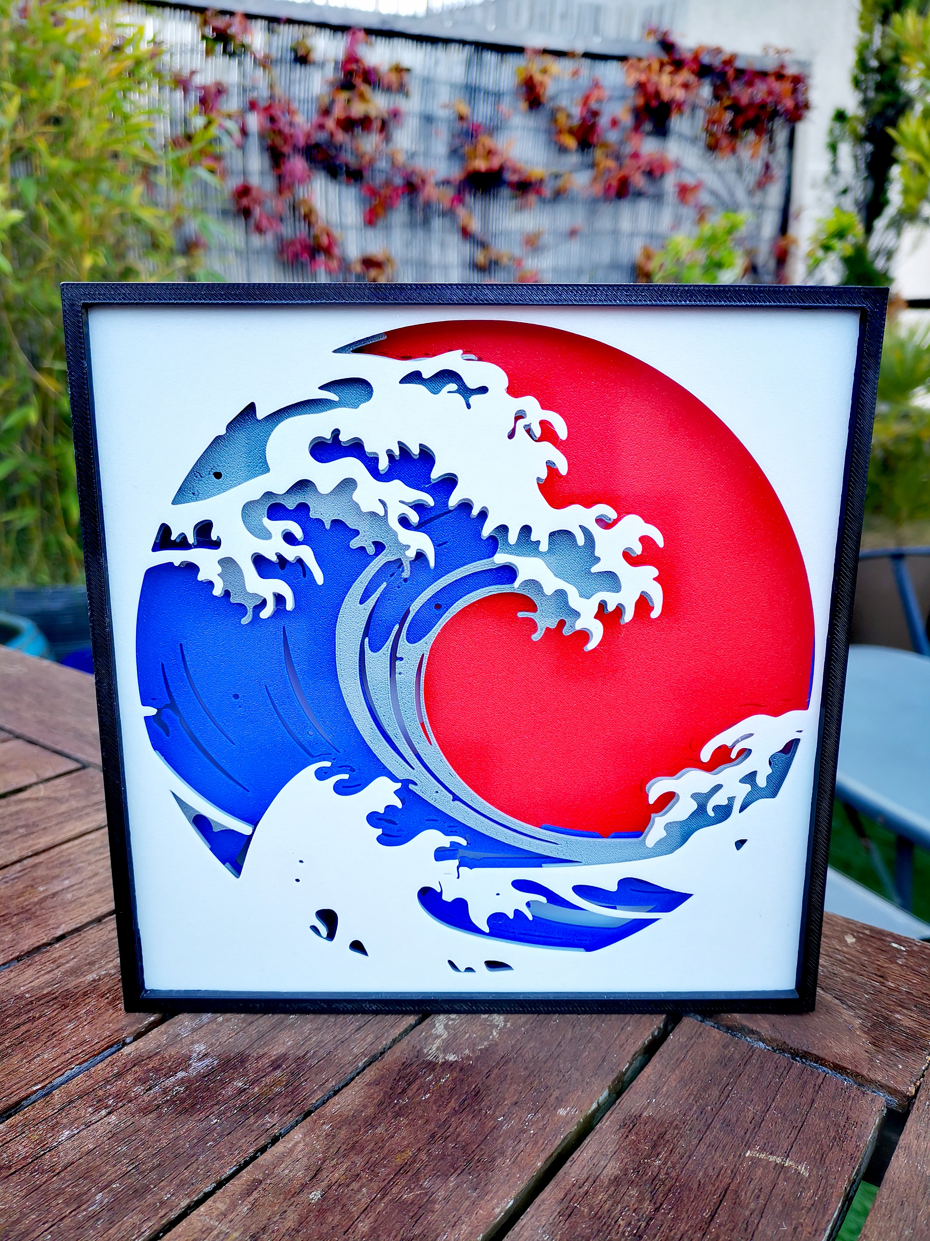 Tableau multicouches - Grande Vague de Kanagawa